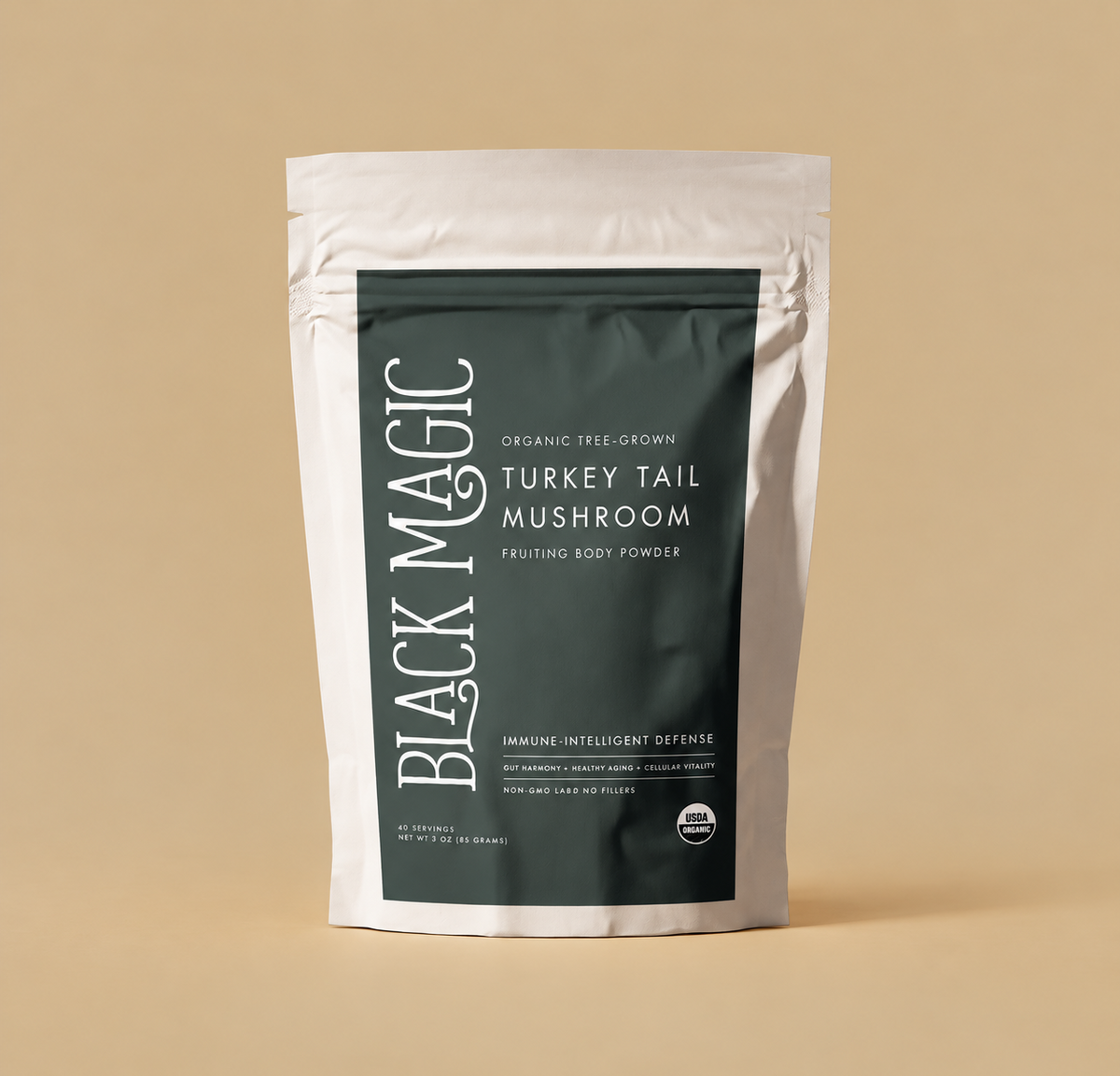 Organic Turkey Tail Mushroom Powder | Tree-Grown Fruiting Body Extract