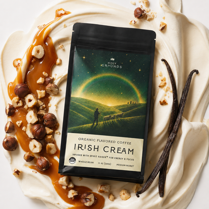 Holy Grounds Irish Cream Mushroom Coffee — Organic Whole Bean