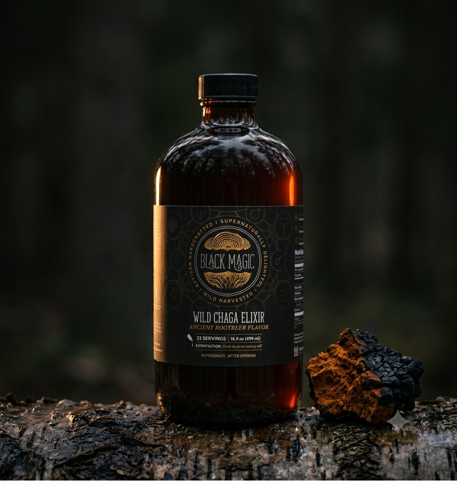Wild Harvested Chaga Mushroom Rootbeer Elixir