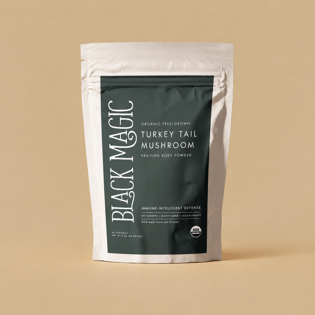 Organic Turkey Tail Mushroom Powder | Tree-Grown Fruiting Body Extract