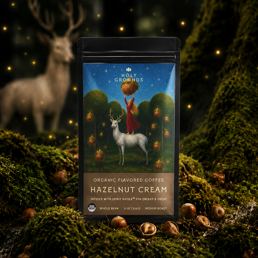 Holy Grounds Hazelnut Cream Mushroom Coffee — Organic Whole Bean